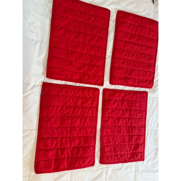 4 Handcrafted Quilted Carte Postel French Country Christmas Placemats Tree - Picture 5 of 15